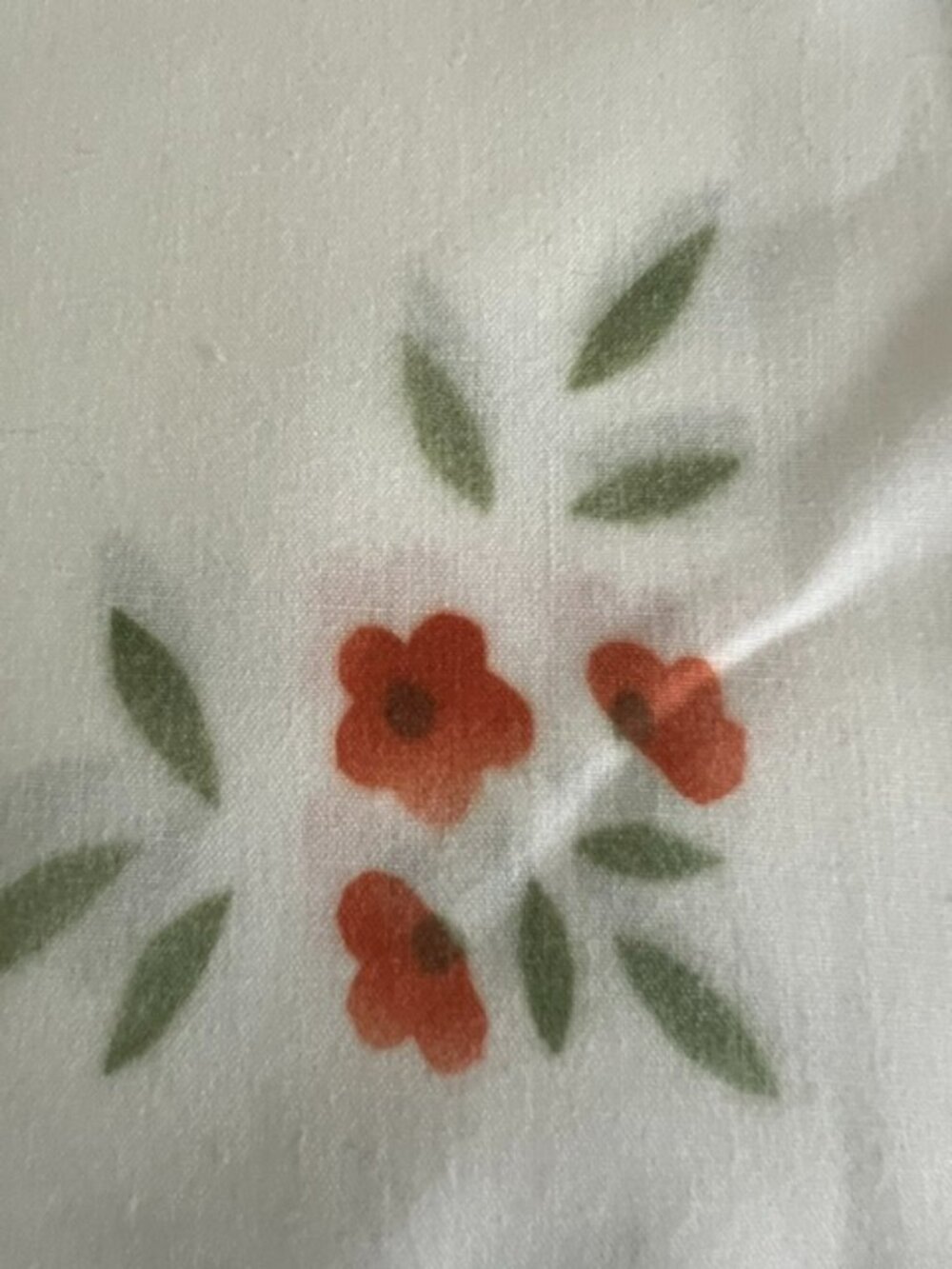 VTG White Handmade Square Embroidered & Painted Handkerchief Napkins, Set Of 12